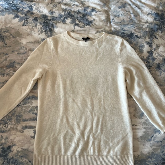 💎EUC💎 3/4 Sleeve Cashmere Cream Sweater - Picture 2 of 7
